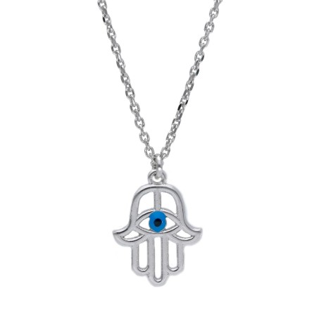 Collana Mano di Fatima Argento 925 Smalto