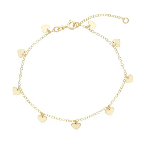 Bracciale Cuori Oro Giallo 9kt