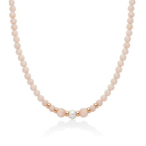 Collana Miluna Argento Perle e Sfere Di Giada PCL6563