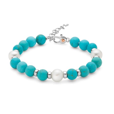 Bracciale Miluna Argento e Aulite Turchese PBR3555