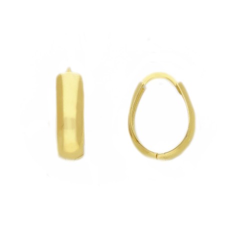 Orecchini Ovali Oro Giallo 9kt