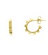 Orecchini Semi Cerchio Borchie Oro Giallo 9kt
