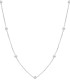 Collana Oro Bianco 9kt Zirconi