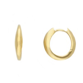 Orecchini Ovali Bombati Oro Giallo 9kt