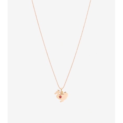 Ciondolo Lady Dodo Oro Rosa 9Kt Rubino Limited Edition