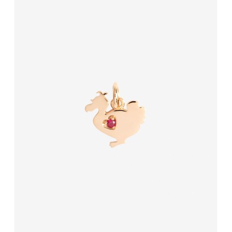 Ciondolo Lady Dodo Oro Rosa 9Kt Rubino Limited Edition