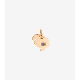 Ciondolo Dodo Oro Rosa 9Kt Zaffiro Limited Edition