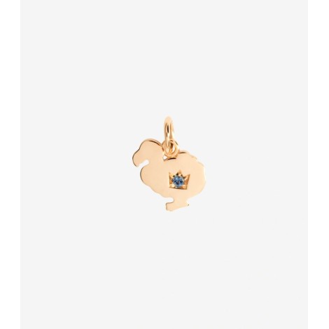 Ciondolo Dodo Oro Rosa 9Kt Zaffiro Limited Edition