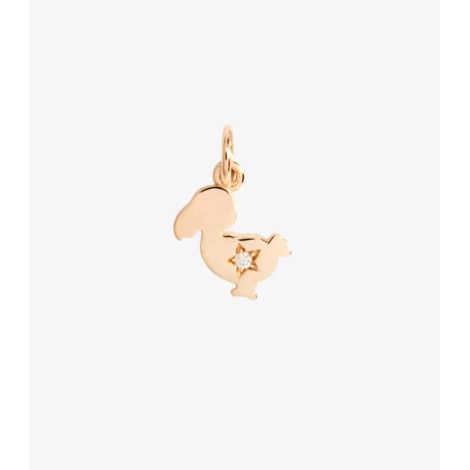 Ciondolo Dodo Junior Oro Rosa 9Kt Diamante Bianco Limited Edition