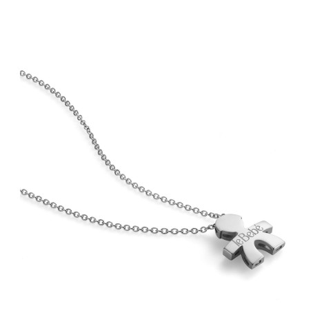 Collana Le Bebé I Tesorini Oro Bianco 18kt Sagoma Bimbo LBB902