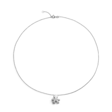Collana Le Bebé I Tesorini Oro Bianco 18kt Sagoma Bimbo LBB902