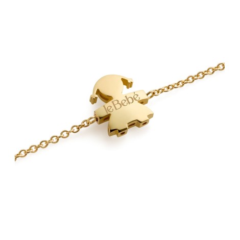 Bracciale Le Bebé I Tesorini Oro Giallo 18kt Sagoma Bimba LBB907