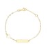Bracciale Cuore Targhetta Oro Giallo 9kt