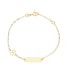 Bracciale Quadrifoglio Targhetta Oro Giallo 9kt