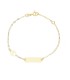 Bracciale Zampetta Targhetta Oro Giallo 9kt