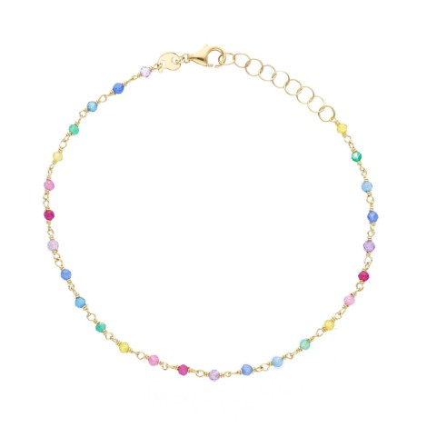 Bracciale Mini Pietre Colorate Oro Giallo 9kt