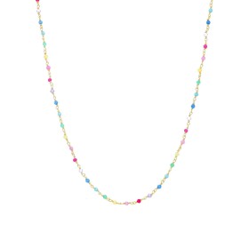Collana Mini Pietre Colorate Oro Giallo 9kt