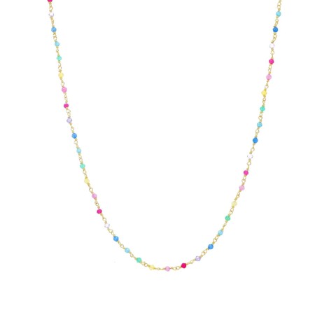 Collana Mini Pietre Colorate Oro Giallo 9kt