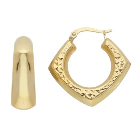 Orecchini Effetto Diamantato Oro Giallo 9kt