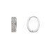 Orecchini Cerchietto Oro Bianco 9kt Zirconi