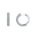 Orecchini Cerchietto Oro Bianco 9kt Zirconi