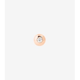 Monorecchino Dodo Bollicine Oro Rosa 9kt Diamante Bianco