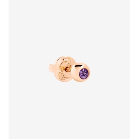 Monorecchino Dodo Bollicine Oro Rosa 9kt Ametista