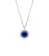 Collana Fiore Oro Bianco 9kt con Zirconi