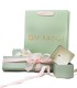 Collana Fiore Oro Bianco 9kt con Zircone Verde