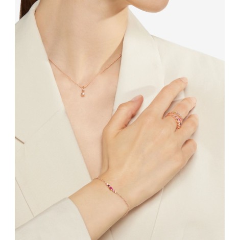 Bracciale Dodo Bollicine Oro Rosa 9kt Pietre Colorate