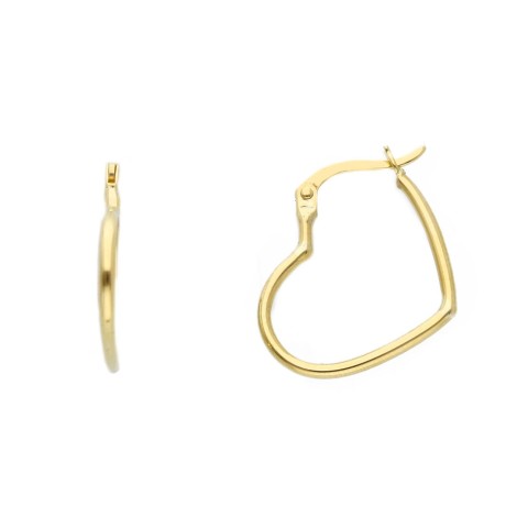 Orecchini Cuore Filo Oro Giallo 9kt