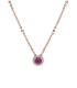 Collana Fiore Oro Rosa 9kt con Zircone Rosso