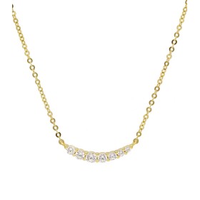 Collana Centrale Oro Giallo 9kt con Zirconi