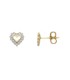 Orecchini Cuore Oro Giallo 9kt Zirconi