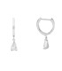 Orecchini Cerchio Goccia Oro Bianco 9kt
