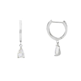 Orecchini Cerchio Goccia Oro Bianco 9kt