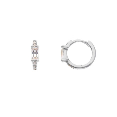 Orecchini Cerchietto Oro Bianco 9kt