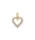 Ciondolo Cuore Oro Giallo 9Kt Zirconi