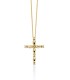 Collana Croce Miluna Oro Giallo 9kt e Diamanti CLD4678X