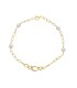 Bracciale Catena Oro Giallo 18kt Perle