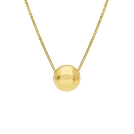 Collana Pallina Centrale Oro Giallo 18kt