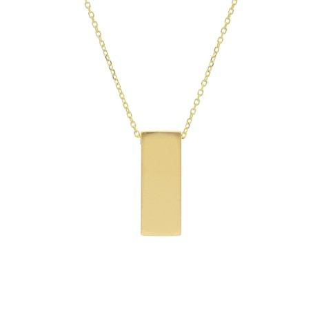Collana Targhetta Piccola Oro Giallo 18kt