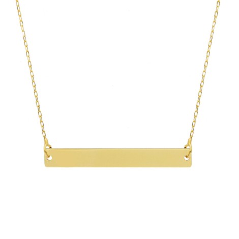 Collana Targhetta Oro Giallo 18kt