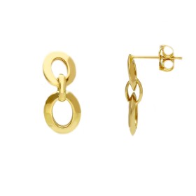 Orecchini Pendenti Ovali Oro Giallo 18kt
