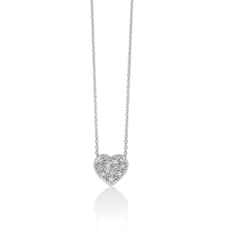 Collana Cuore Miluna Oro Bianco 9kt e Diamanti CLD4778X