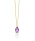 Collana Ametista Oro Giallo 9kt e Diamanti CLD4837X