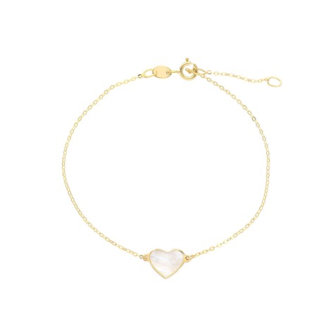 Bracciale Cuore Madreperla Oro Giallo 18kt