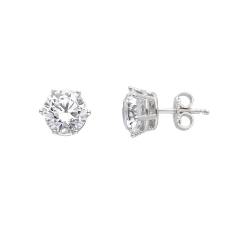 Orecchini Zircone Oro Bianco 18kt