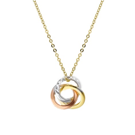 Collana Tre Ori Intrecciati