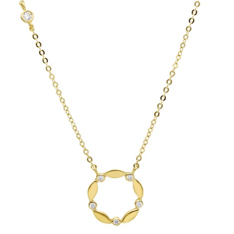 Collana Cerchietto Oro Giallo 18kt Zirconi